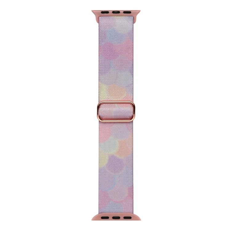 For Apple Watch SE 2022 44mm Painted Pattern Nylon Replacement Watch Band(Symphony Bubbles) - Watch Bands by PMC Jewellery | Online Shopping South Africa | PMC Jewellery