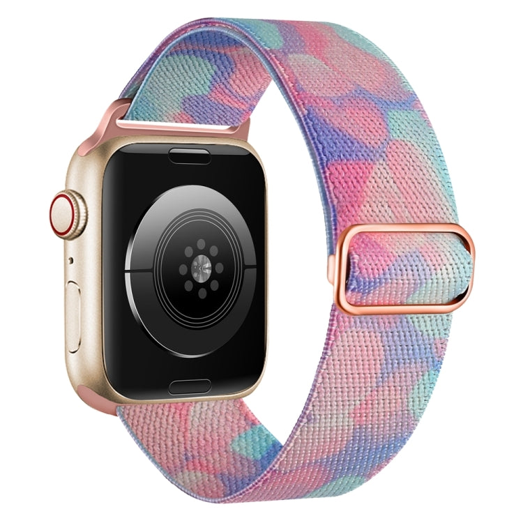 For Apple Watch 7 45mm Painted Pattern Nylon Replacement Watch Band(Water Fluid) - Watch Bands by PMC TechLife | Online Shopping South Africa | PMC TechLife