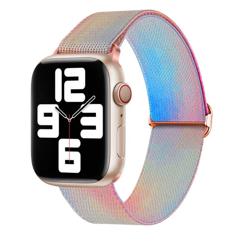 For Apple Watch SE 40mm Painted Pattern Nylon Replacement Watch Band(Symphony Aurora) - Watch Bands by PMC TechLife | Online Shopping South Africa | PMC TechLife