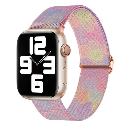 For Apple Watch SE 44mm Painted Pattern Nylon Replacement Watch Band(Symphony Bubbles) - Watch Bands by PMC Jewellery | Online Shopping South Africa | PMC Jewellery