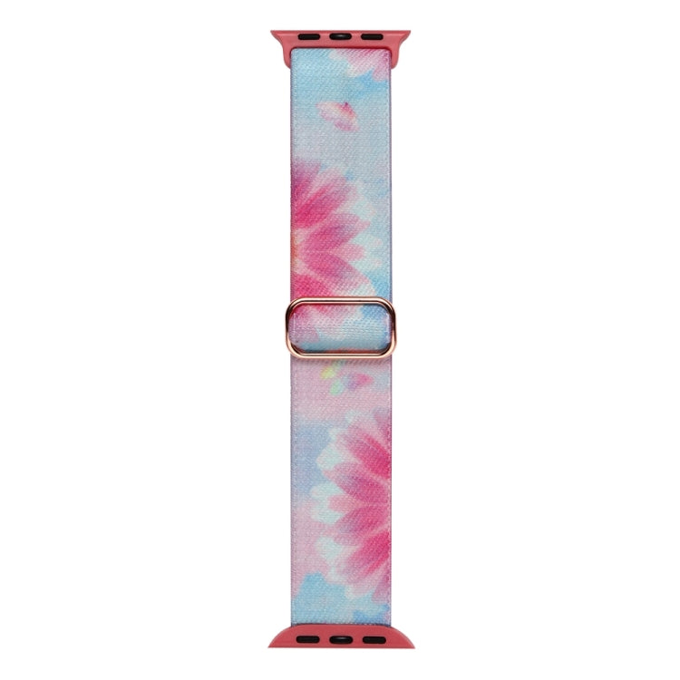 For Apple Watch 6 44mm Painted Pattern Nylon Replacement Watch Band(Flower Butterfly) - Watch Bands by PMC TechLife | Online Shopping South Africa | PMC TechLife