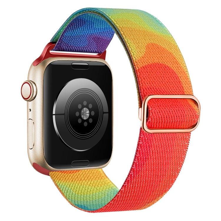 For Apple Watch 6 44mm Painted Pattern Nylon Replacement Watch Band(Liquid Colorful) - Watch Bands by PMC TechLife | Online Shopping South Africa | PMC TechLife