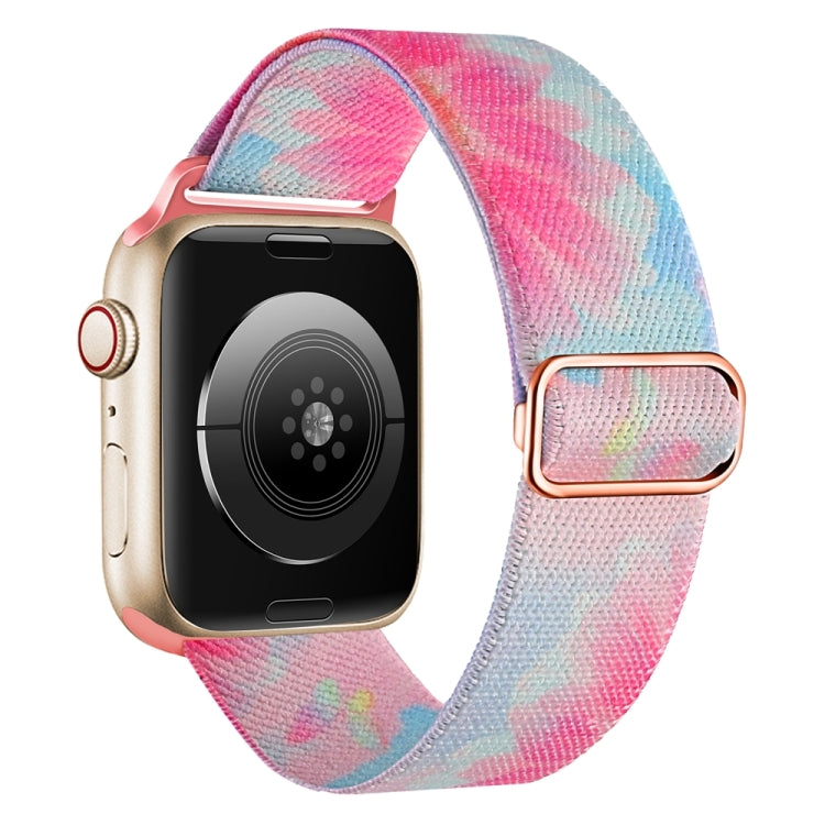 For Apple Watch 42mm Painted Pattern Nylon Replacement Watch Band(Flower Butterfly) - Watch Bands by PMC TechLife | Online Shopping South Africa | PMC TechLife
