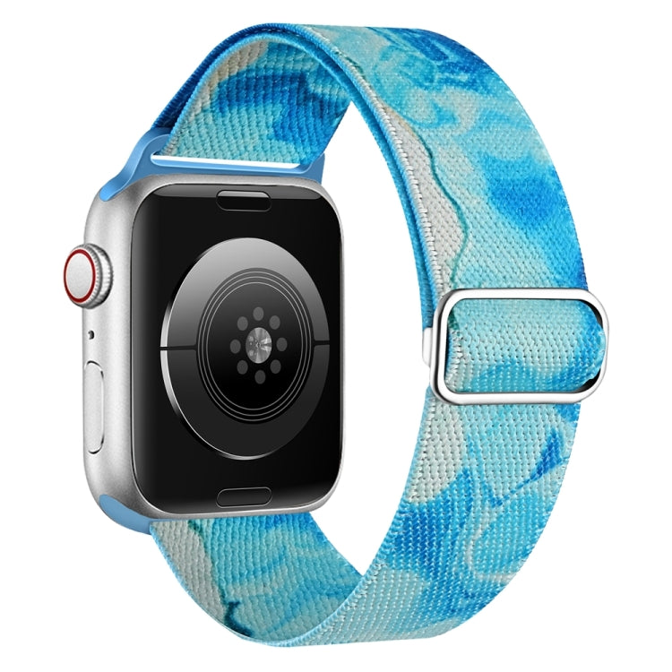 For Apple Watch 38mm Painted Pattern Nylon Replacement Watch Band(Ocean Blue) - Watch Bands by PMC Jewellery | Online Shopping South Africa | PMC Jewellery