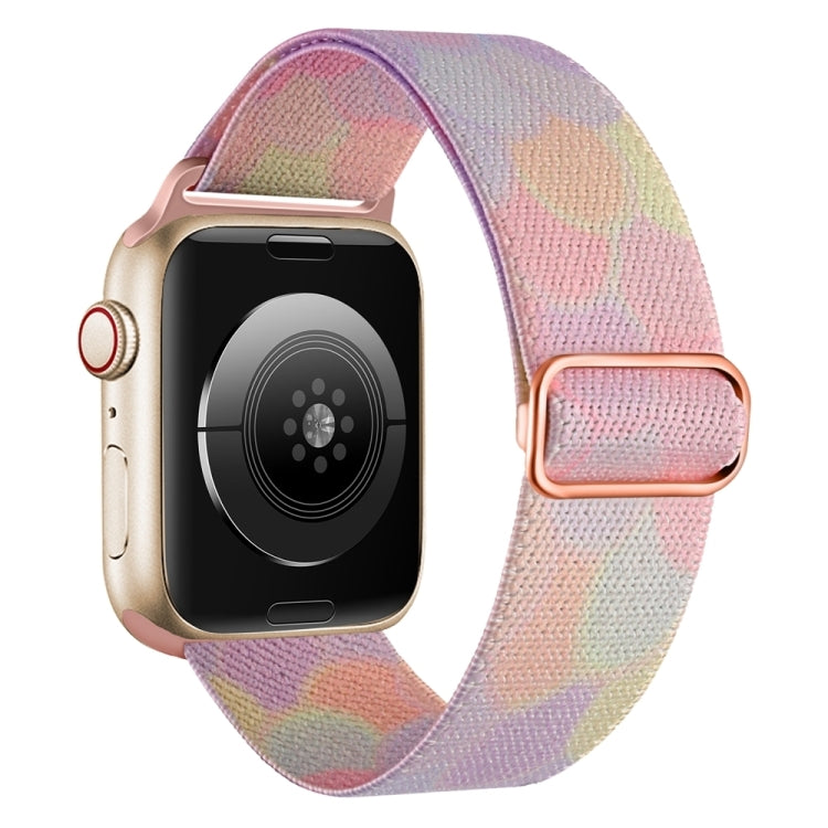 For Apple Watch SE 2023 44mm Painted Pattern Nylon Replacement Watch Band(Symphony Bubbles) - Watch Bands by PMC TechLife | Online Shopping South Africa | PMC TechLife