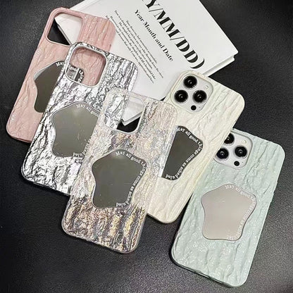 For iPhone SE 2022 /2020 / 8 / 7 Embossed Rock Texture Mirror TPU Phone Case(Translucent) - iPhone SE 2022 / 2020 / 8 / 7 Cases by PMC Jewellery | Online Shopping South Africa | PMC Jewellery