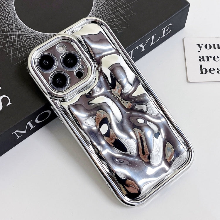 For iPhone 14 Pro Electroplating Meteorite Texture TPU Phone Case(Silver) - free shipping - PMC TechLife - Order now!