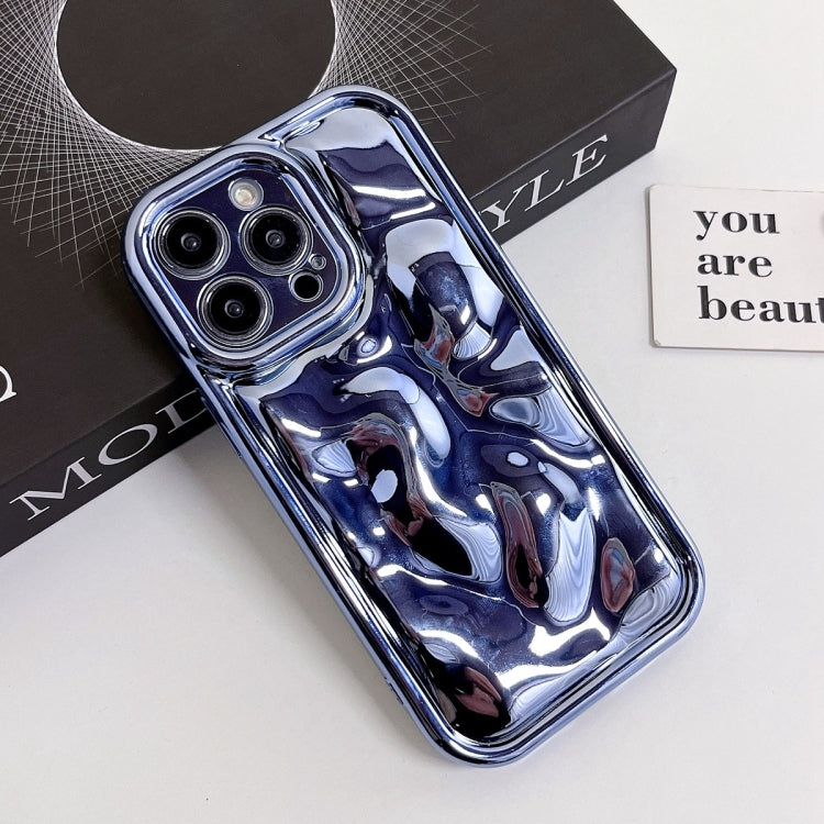 For iPhone 12 Pro Electroplating Meteorite Texture TPU Phone Case(Blue) - free shipping - PMC TechLife - Order now!