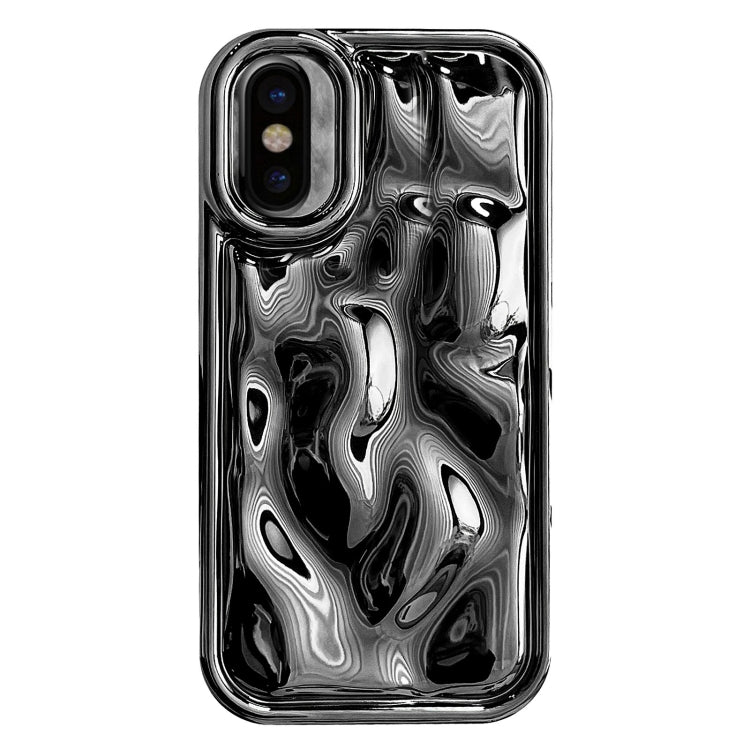 For iPhone X / XS Electroplating Meteorite Texture TPU Phone Case(Black) - More iPhone Cases by PMC Jewellery | Online Shopping South Africa | PMC Jewellery