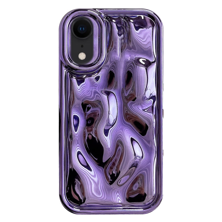 For iPhone XR Electroplating Meteorite Texture TPU Phone Case(Purple) - More iPhone Cases by PMC Jewellery | Online Shopping South Africa | PMC Jewellery