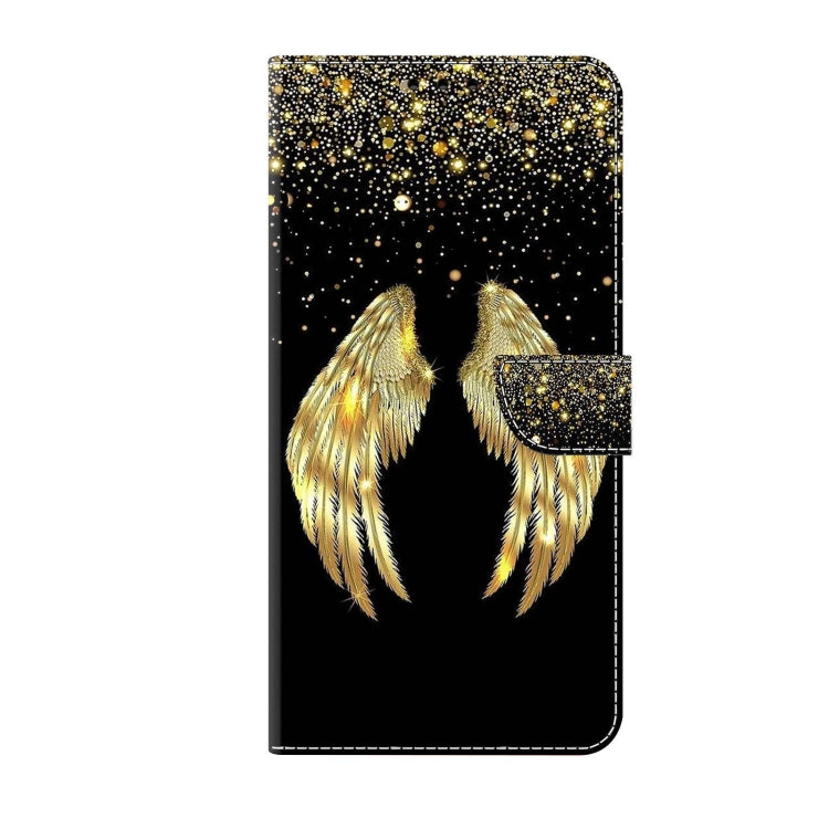 For Xiaomi Redmi 9 Crystal 3D Shockproof Protective Leather Phone Case(Golden Wings) - Xiaomi Cases by PMC Jewellery | Online Shopping South Africa | PMC Jewellery