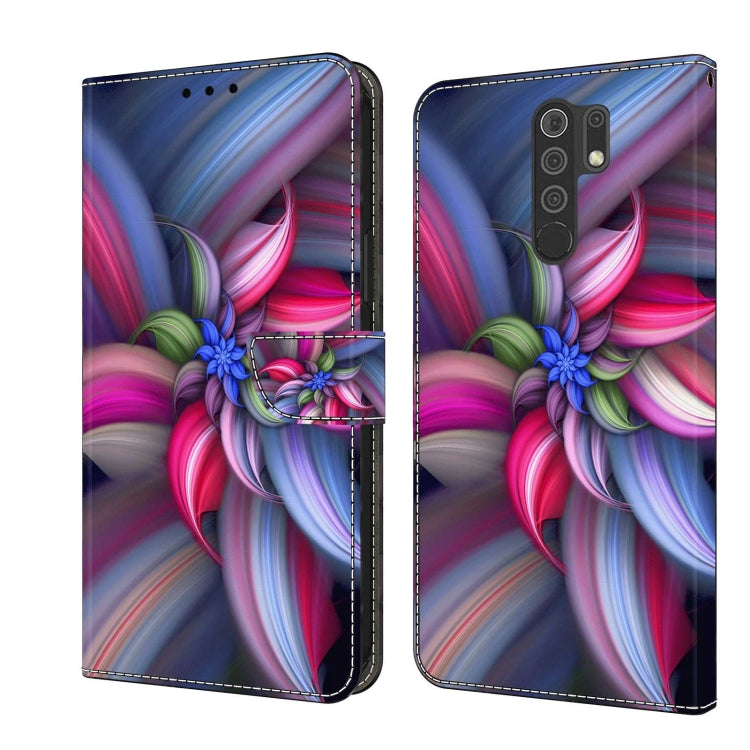 For Xiaomi Redmi 9 Crystal 3D Shockproof Protective Leather Phone Case(Colorful Flower) - free shipping - PMC TechLife - Order now!