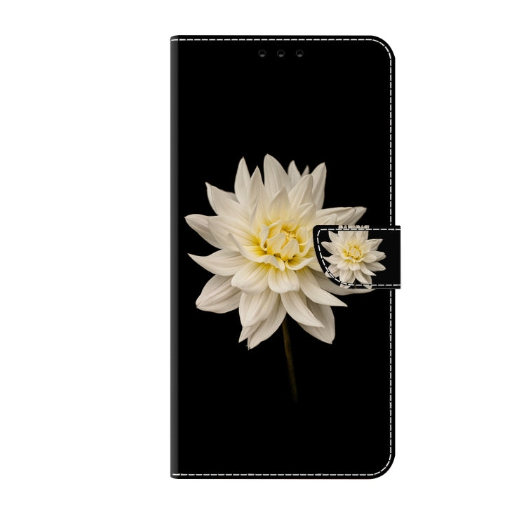 For Xiaomi Redmi 9C Crystal 3D Shockproof Protective Leather Phone Case(White Flower) - Xiaomi Cases by PMC Jewellery | Online Shopping South Africa | PMC Jewellery