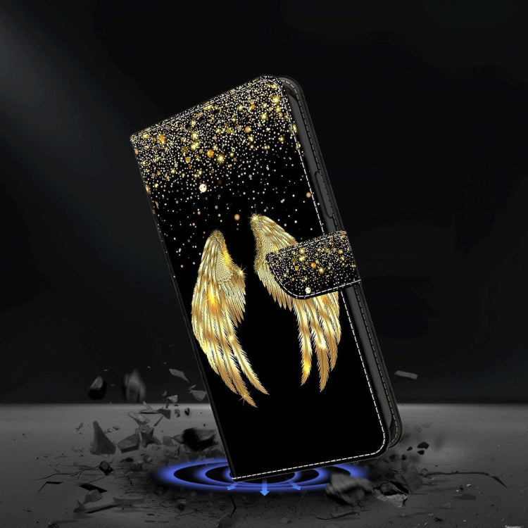 For Xiaomi Redmi 10 Crystal 3D Shockproof Protective Leather Phone Case(Golden Wings) - Xiaomi Cases by PMC Jewellery | Online Shopping South Africa | PMC Jewellery