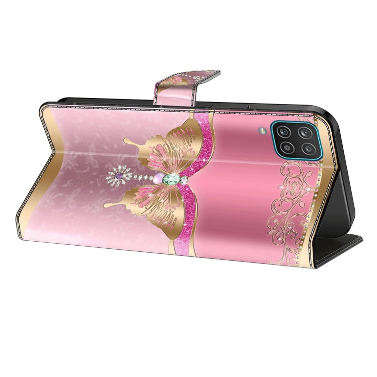 For Xiaomi Redmi Note 8 Pro Crystal 3D Shockproof Protective Leather Phone Case(Pink Bottom Butterfly) - free shipping - PMC TechLife - Order now!