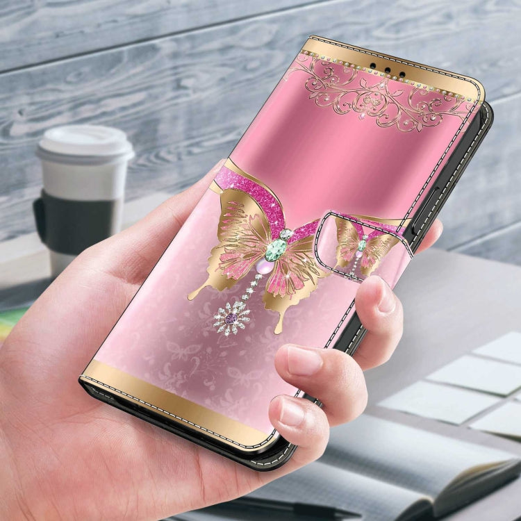 For Xiaomi Redmi Note 8 Pro Crystal 3D Shockproof Protective Leather Phone Case(Pink Bottom Butterfly) - free shipping - PMC TechLife - Order now!