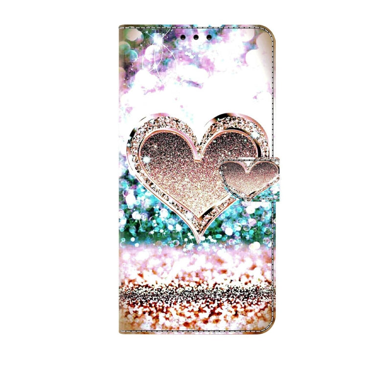 For Xiaomi Redmi Note 8 Pro Crystal 3D Shockproof Protective Leather Phone Case(Pink Diamond Heart) - Xiaomi Cases by PMC Jewellery | Online Shopping South Africa | PMC Jewellery