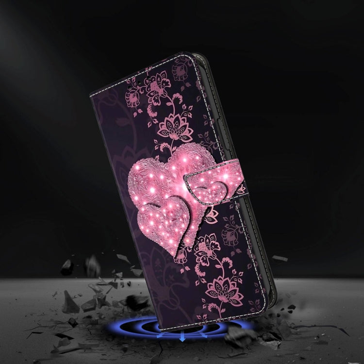 For Xiaomi Redmi Note 8T Crystal 3D Shockproof Protective Leather Phone Case(Lace Love) - Xiaomi Cases by PMC Jewellery | Online Shopping South Africa | PMC Jewellery