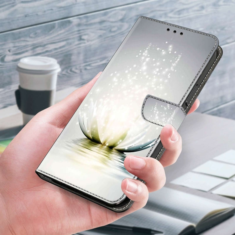 For Xiaomi Redmi Note 10 4G Crystal 3D Shockproof Protective Leather Phone Case(Light Lotus) - free shipping - PMC TechLife - Order now!