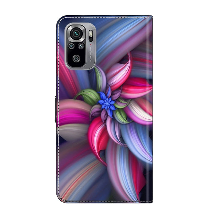For Xiaomi Redmi Note 10 4G Crystal 3D Shockproof Protective Leather Phone Case(Colorful Flower) - free shipping - PMC TechLife - Order now!