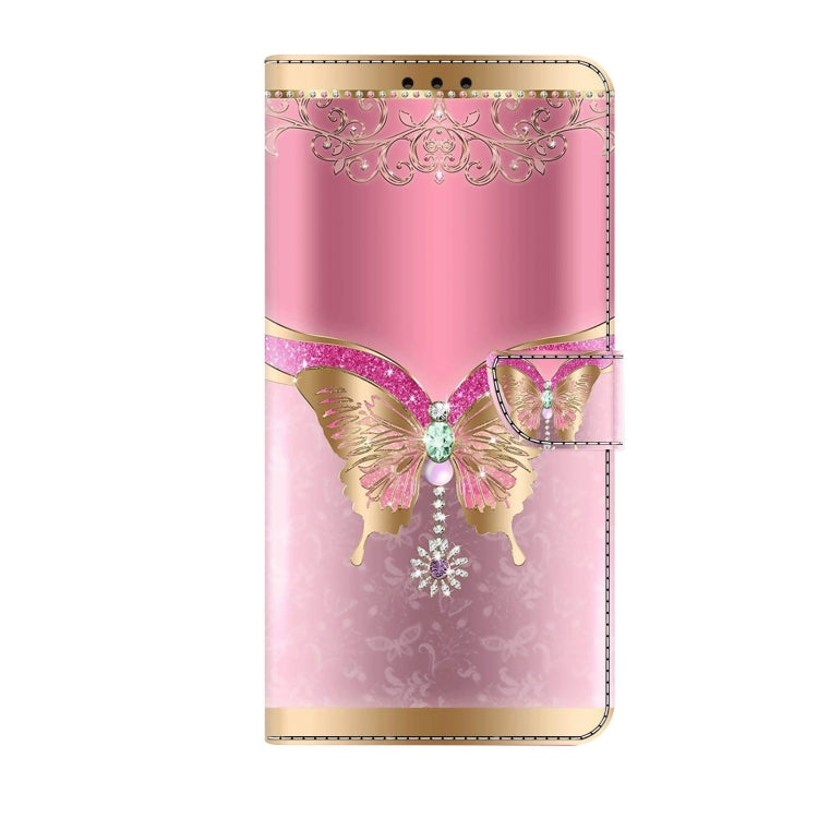 For Xiaomi Redmi Note 10 5G Crystal 3D Shockproof Protective Leather Phone Case(Pink Bottom Butterfly) - free shipping - PMC TechLife - Order now!
