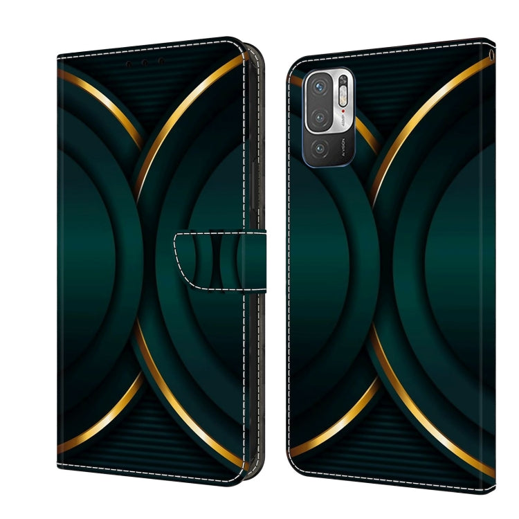 For Xiaomi Redmi Note 10 5G Crystal 3D Shockproof Protective Leather Phone Case(Gold Outline) - free shipping - PMC TechLife - Order now!