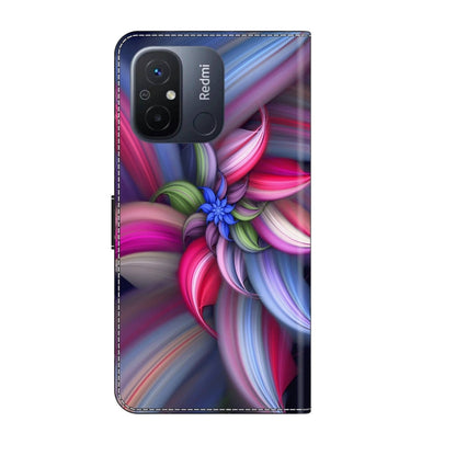 For Xiaomi Redmi 11A 4G / Redmi 12C Global Crystal 3D Shockproof Protective Leather Phone Case(Colorful Flower) - Xiaomi Cases by PMC Jewellery | Online Shopping South Africa | PMC Jewellery