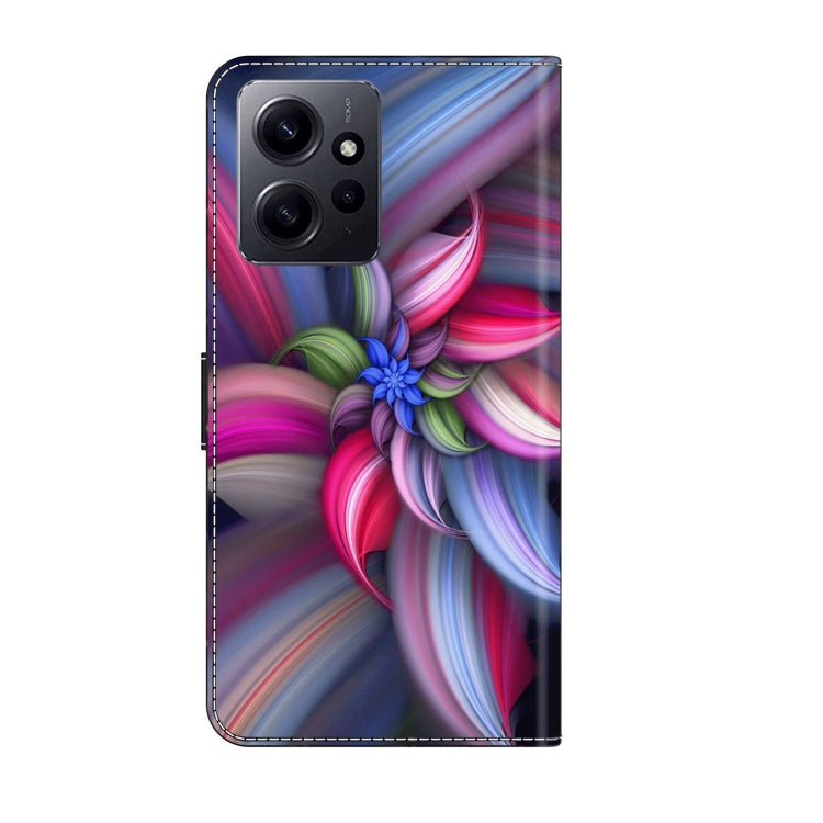 For Xiaomi Redmi Note 12 4G Crystal 3D Shockproof Protective Leather Phone Case(Colorful Flower) - free shipping - PMC TechLife - Order now!