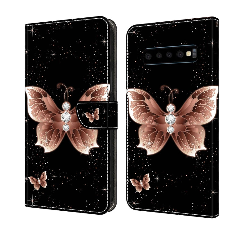 For Samsung Galaxy S10 Crystal 3D Shockproof Protective Leather Phone Case(Pink Diamond Butterfly) - free shipping - PMC TechLife - Order now!