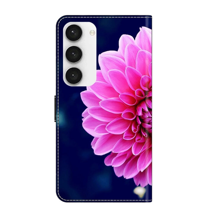 For Samsung Galaxy S23 Crystal 3D Shockproof Protective Leather Phone Case(Pink Petals) - free shipping - PMC TechLife - Order now!