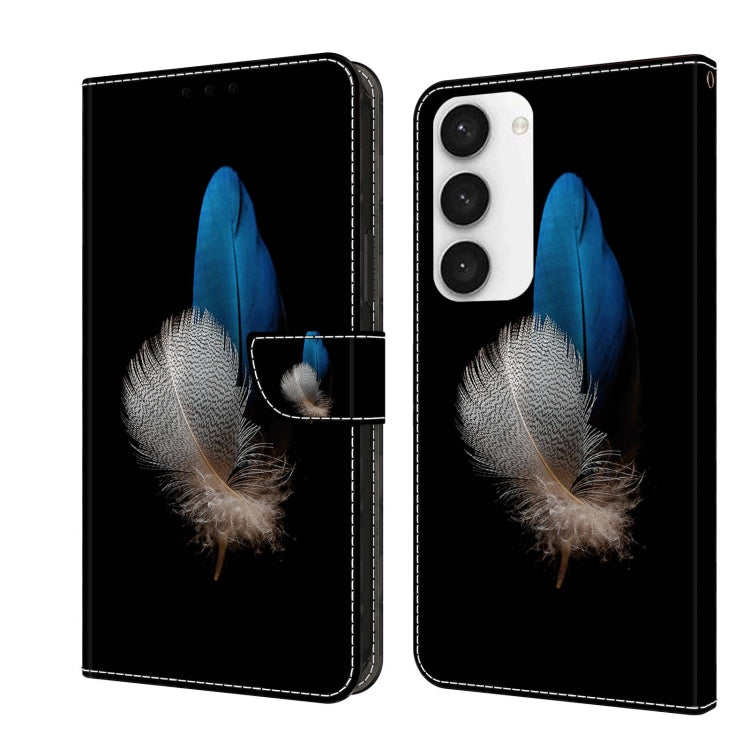 For Samsung Galaxy S23 Crystal 3D Shockproof Protective Leather Phone Case(Two Branches) - free shipping - PMC TechLife - Order now!
