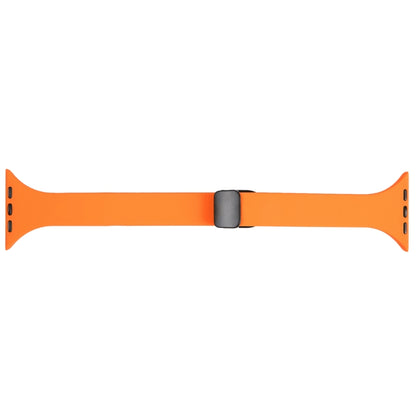 For Apple Watch 4 40mm Magnetic Buckle Slim Silicone Watch Band(Orange) - Watch Bands by PMC Jewellery | Online Shopping South Africa | PMC Jewellery