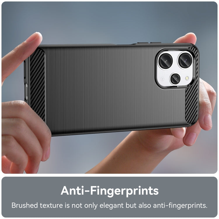 For Xiaomi Redmi 12 Brushed Texture Carbon Fiber TPU Phone Case(Black) - free shipping - PMC TechLife - Order now!
