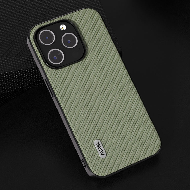 For iPhone 15 Pro Max ABEEL Carbon Fiber Texture Protective Phone Case(Green) - iPhone 15 Pro Max Cases by PMC Jewellery | Online Shopping South Africa | PMC Jewellery