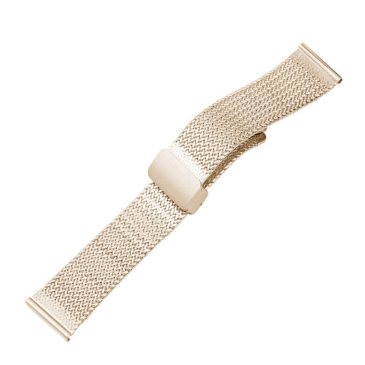 For Apple Watch SE 2022 44mm Magnetic Buckle Herringbone Mesh Metal Watch Band(Starlight) - Watch Bands by PMC Jewellery | Online Shopping South Africa | PMC Jewellery