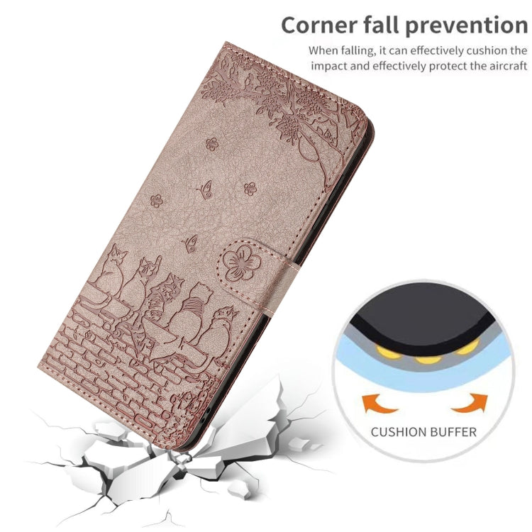 For Xiaomi Redmi Note 11 Pro 4G/5G Global Cat Embossing Pattern Leather Phone Case with Lanyard(Grey) - free shipping - PMC TechLife - Order now!
