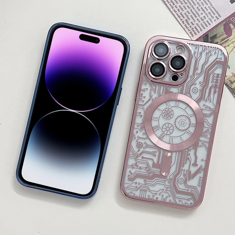 For iPhone 12 Pro Max Electroplated Circuit Board Pattern MagSafe Phone Case(Sierra Blue) - free shipping - PMC TechLife - Order now!