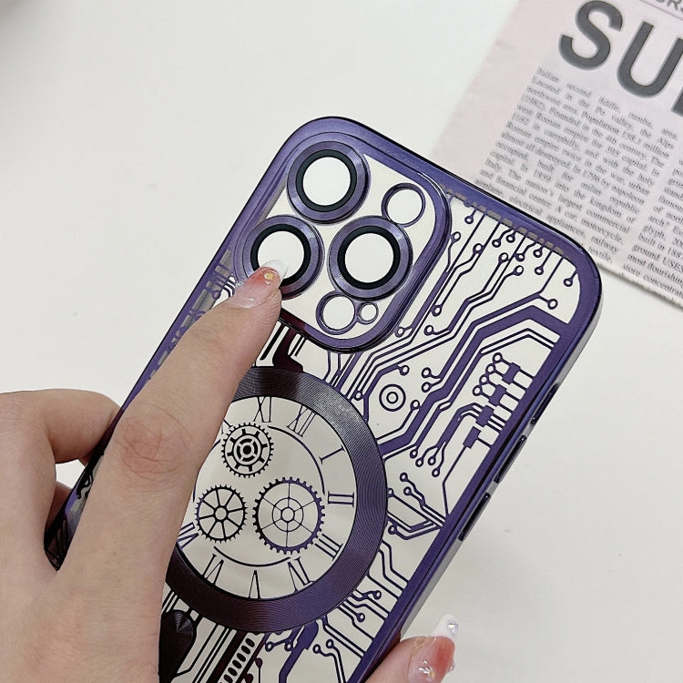 For iPhone 13 Electroplated Circuit Board Pattern MagSafe Phone Case(Dark Blue) - free shipping - PMC TechLife - Order now!