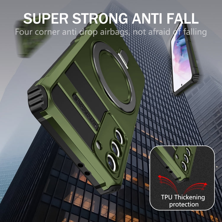 For Samsung Galaxy S21 5G MagSafe Magnetic Holder Phone Case(Green) - free shipping - PMC TechLife - Order now!