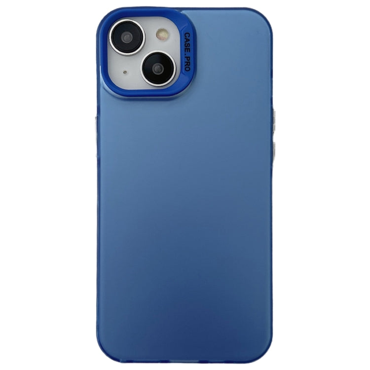 For iPhone 14 Plus Semi Transparent Frosted PC Phone Case(Blue) - iPhone 14 Plus Cases by PMC Jewellery | Online Shopping South Africa | PMC Jewellery