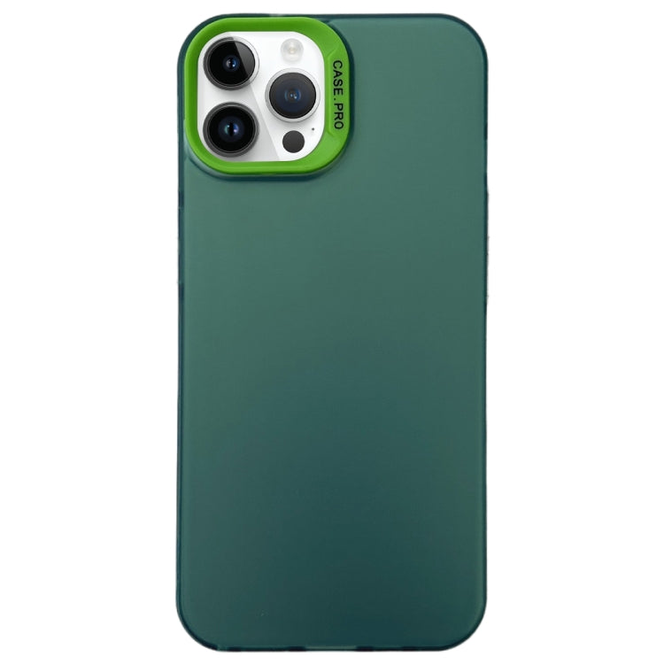 For iPhone 14 Pro Semi Transparent Frosted PC Phone Case(Green) - iPhone 14 Pro Cases by PMC Jewellery | Online Shopping South Africa | PMC Jewellery