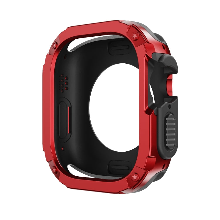 For Apple Watch Ultra 49mm 2-in-1 PC Hybrid TPU Armor Watch Case(Red) - Watch Cases by PMC Jewellery | Online Shopping South Africa | PMC Jewellery