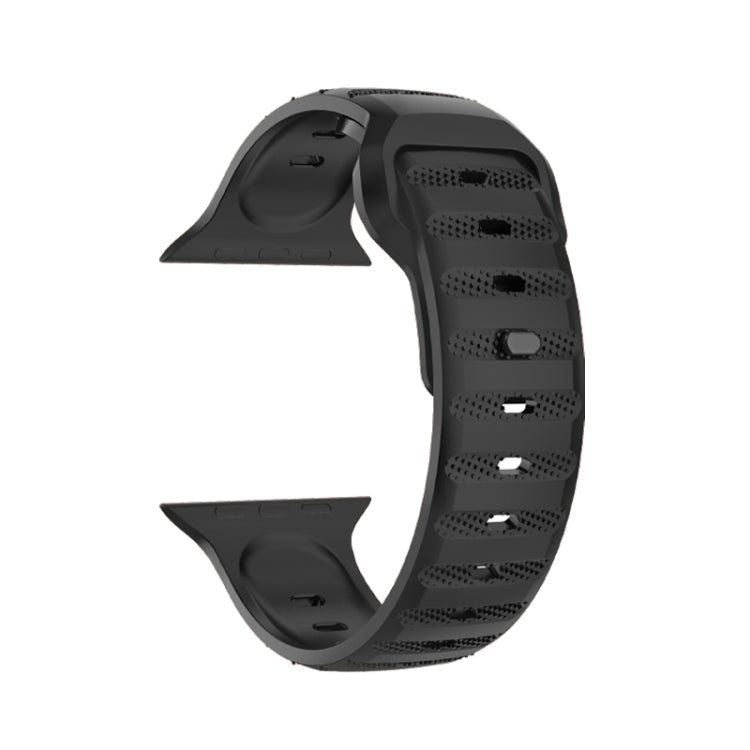 For Apple Watch Ultra 49mm Dot Texture Fluororubber Watch Band(Black) - Watch Bands by PMC TechLife | Online Shopping South Africa | PMC TechLife