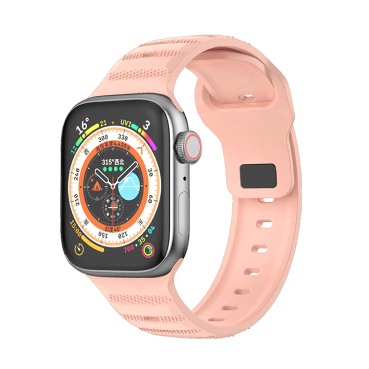 For Apple Watch SE 2022 40mm Dot Texture Fluororubber Watch Band(Nebula Pink) - Watch Bands by PMC TechLife | Online Shopping South Africa | PMC TechLife