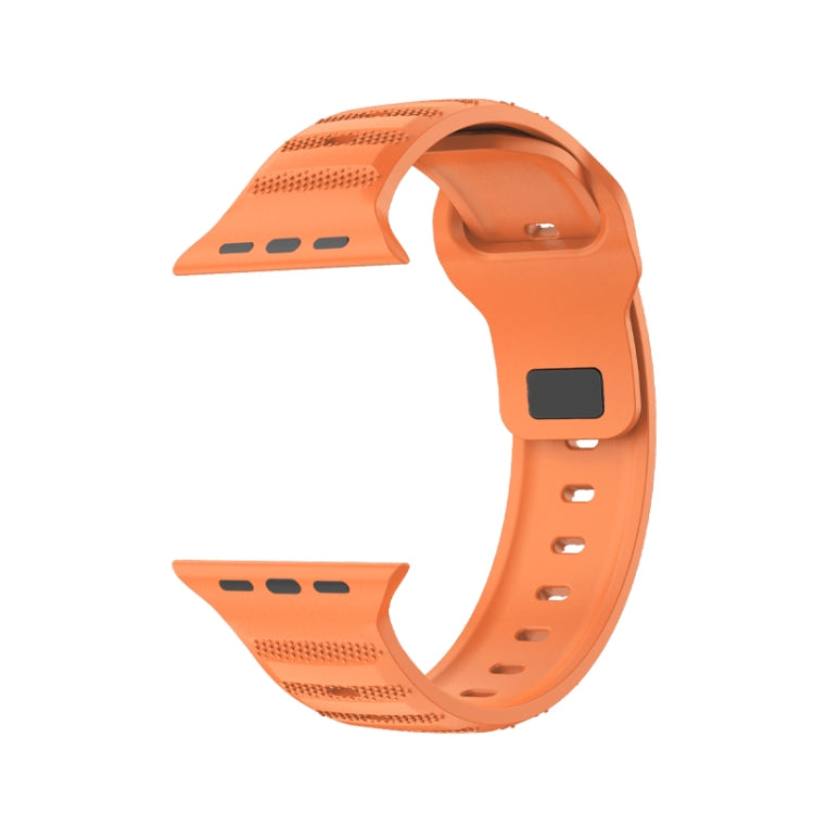 For Apple Watch SE 40mm Dot Texture Fluororubber Watch Band(Orange) - Watch Bands by PMC TechLife | Online Shopping South Africa | PMC TechLife