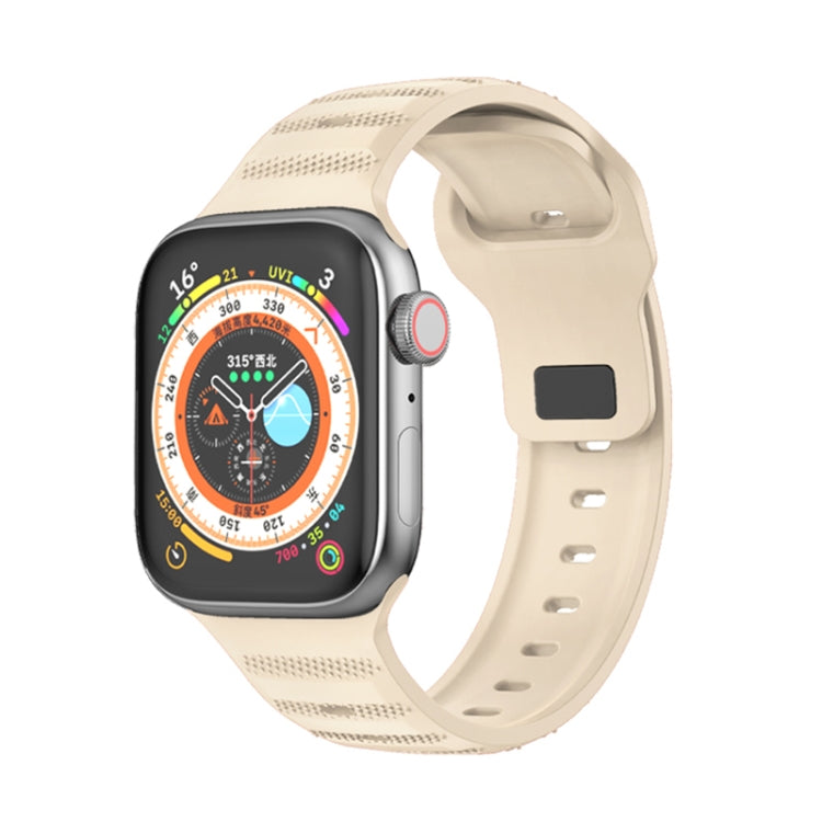 For Apple Watch 2 42mm Dot Texture Fluororubber Watch Band(Starlight) - Watch Bands by PMC TechLife | Online Shopping South Africa | PMC TechLife