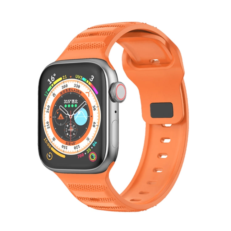 For Apple Watch 38mm Dot Texture Fluororubber Watch Band(Orange) - Watch Bands by PMC TechLife | Online Shopping South Africa | PMC TechLife