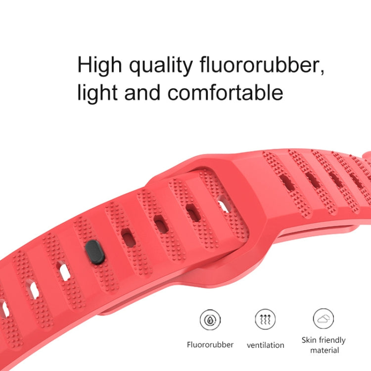 For Apple Watch 5 40mm Dot Texture Fluororubber Watch Band(Black) - Watch Bands by PMC TechLife | Online Shopping South Africa | PMC TechLife