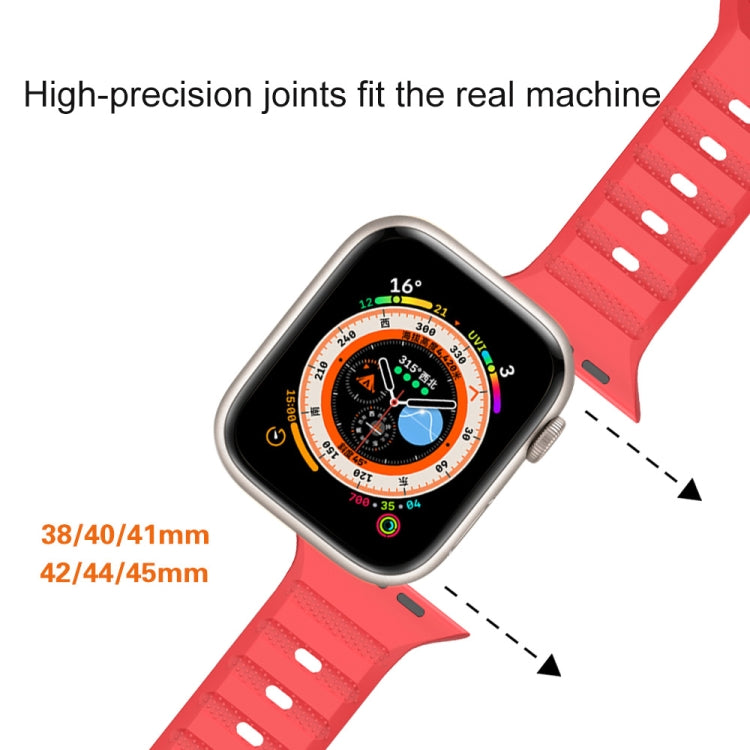 For Apple Watch 5 44mm Dot Texture Fluororubber Watch Band(Black) - Watch Bands by PMC TechLife | Online Shopping South Africa | PMC TechLife