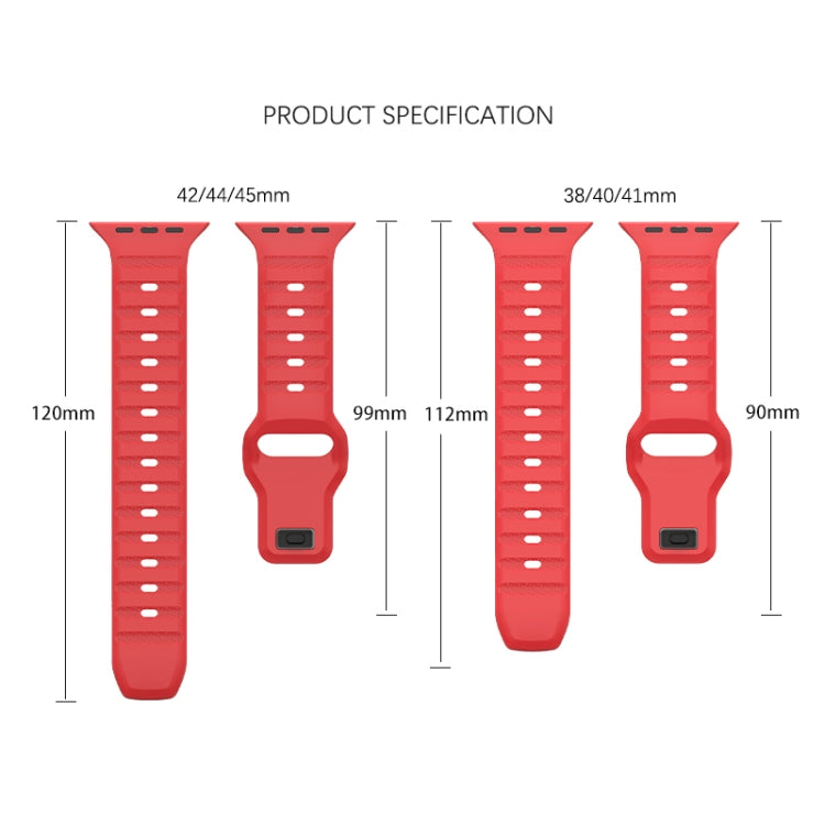 For Apple Watch 38mm Dot Texture Fluororubber Watch Band(Orange) - Watch Bands by PMC TechLife | Online Shopping South Africa | PMC TechLife